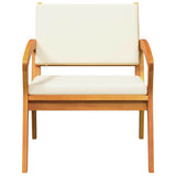 Garden Chair with Cushion 2 pcs Oil Natural Solid Acacia Wood 4106465