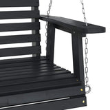 Garden Swing Chair with Metal Chains Black Solid Wood Fir 4008980