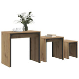 Coffee Table 3 pcs Artisan Oak Engineered wood 883535