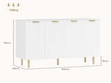 Sideboard Buffet Cabinet, Modern Kitchen Storage Cabinet with 4 Doors and Adjustable Shelves, Living T3398P343510