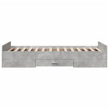 Bed Frame Concrete grey Engineered wood Small Single Bed Frame 3280352