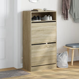 Shoe Cabinet Sonoma Oak 60x34x116 cm Engineered Wood 840017
