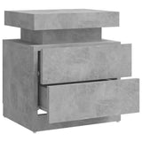 ZNTS Bedside Cabinet Concrete Grey 45x35x52 cm Engineered Wood 326853