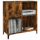 Record Cabinet Smoked Oak 84.5x38x89 cm Engineered Wood 832002