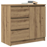 Sideboard with Drawer Artisan Oak 71x35x65 cm Engineered Wood 861579