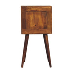 Mini Chestnut Cube 2 Drawer Bedside IN3288