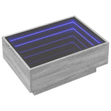 Coffee Table with LED Grey Sonoma 70x50x30 cm Engineered Wood 847516