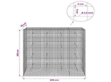 Gabion with 3.5 mm Wire and 5x5 cm Mesh 200x30x200 cm 3462286