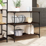Kitchen Trolley Brown Oak 102x50x95 cm Engineered Wood 842325