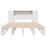 Bookcase Bed without Mattress White 120x200 cm Solid Wood 3323873