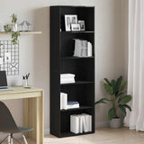 Bookcase Black Oak 60x30x189 cm Engineered Wood 862457