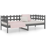 Day Bed without Mattress Grey 90x200 cm Solid Wood Pine 820758