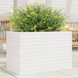 Garden Planter White 70x40x46 cm Solid Wood Pine 3282440