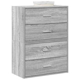 Cabinets with 2 Drawers 2 pcs Grey Sonoma 60x31x40 cm Engineered Wood 858832