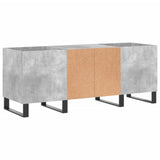 Record Cabinet Concrete Grey 121x38x48 cm Engineered Wood 831688