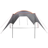 Camping Tarp Water-resistant Grey and Orange 550 x 400 x 230 cm 42028593