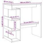 ZNTS Bar Table with Storage Rack Old Wood 100x48x101.5 cm 856758