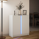 Sideboard with LED White 77x34x85 cm Engineered Wood 852131