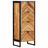 Bathroom Cabinet 40x30x100 cm Solid Wood Acacia and Iron 372746