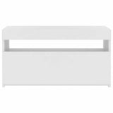 TV Cabinet with LED Lights White 75x35x40 cm 804391