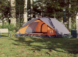 Camping Tent Dome 3-Person Grey and Orange Quick Release 4004195