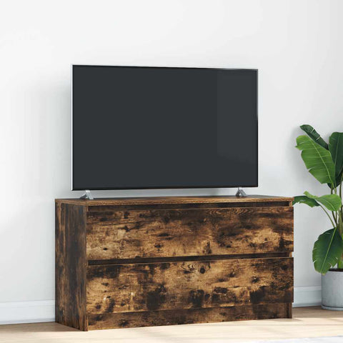 ZNTS TV Cabinet Smoked Oak 100x35x54 cm Engineered Wood 861809