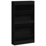 Shoe Cabinet Black 59x17x108 cm Engineered Wood 342528