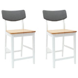 Dining Chairs 2 pcs White 48 x 49 x 95 cm Solid Rubber Wood 42020479