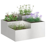 Garden Planter Silver 80 x 80 x 48 cm Stainless steel 865845