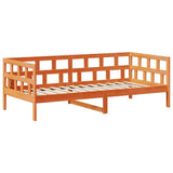 Day Bed Set with Roof without Mattress Wax Brown 80x200 cm 3282248