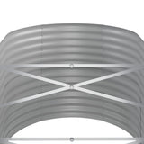 Garden Raised Bed Galvanised Steel 152x80x68 cm Silver 318952