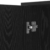 Sideboard Black Oak 100 x 33 x 75 cm Engineered Wood 882827
