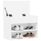 Shoe Bench White 60x30x45 cm Engineered Wood 808738