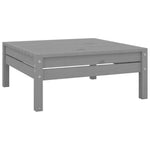 ZNTS 3 Piece Garden Lounge Set Solid Pinewood Grey 806599