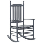 Rocking Chair with Curved Seat Grey Poplar Wood 45698