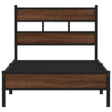 Bed Frame without Mattress Brown Oak 80x200 cm Engineered Wood 4017299
