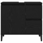 Bathroom Furniture Set with Drawer 3 pcs Black 30 x 30 x 180 cm 3333087