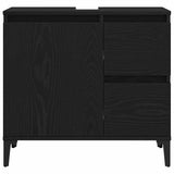 Bathroom Furniture Set with Drawer 3 pcs Black 30 x 30 x 180 cm 3333087