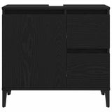 Bathroom Cabinet Black Oak 65 x 33 x 60 cm Engineered Wood 862812
