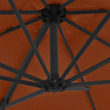 Cantilever Garden Parasol with Steel Pole Terracotta 250x250 cm 312309