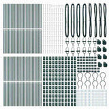 Embedded Fence Post 52 pcs Green Powder-Coated Steel 3350122