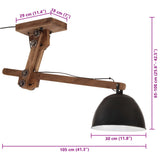 Ceiling Lamp 25 W Black 105x30x65-108cm E27 371923
