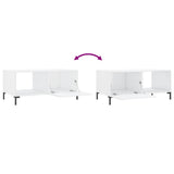 Coffee Table High Gloss White 90x50x40 cm Engineered Wood 829214