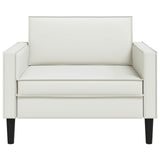 XL Armchair White Faux Leather 42043525