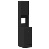 Kitchen Cabinet Black 35x50x180 cm Engineered Wood 840759