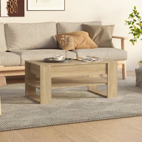 ZNTS Coffee Table Sonoma Oak 102x55x45 cm Engineered Wood 810902