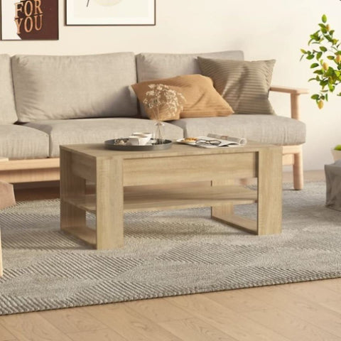 Coffee Table Sonoma Oak 102x55x45 cm Engineered Wood 810902