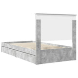 Storage Bed Concrete Grey 100 x 200 cm Engineered Wood 3411239