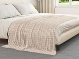 Throw Blankets 6 pcs Beige 200 x 150 cm Fleece 42016942