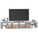 TV Cabinet with LED Lights Concrete Grey 230x36.5x40 cm 3152789